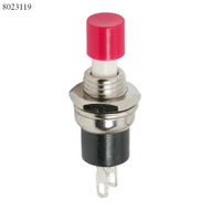 Nyomógomb kerek piros mini 1.5A 250V  záró, nem kapcsoló!