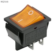 Kapcsoló billenő szögl. sárga 2 állású 2ák 250V 10A 31x22mm 09029SA