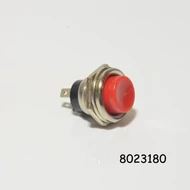 Nyomógomb kerek fém piros 2A 13mm záró 250V