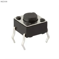 Mikrokapcsoló beforrasztós 4lábú  0.05A-12V téglalap 09002 6x6x4.3mm