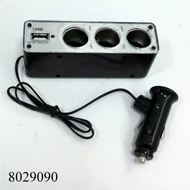 Szivargyújtó elosztó 3-as + USB, vezetékes