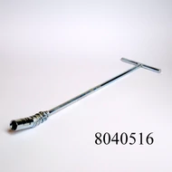Gyertyakulcs 16mm-s, hosszú (46cm), T-alakú, lengyel