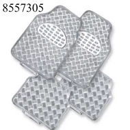 Autószőnyeg garnitúra aluminium, 4db-s krómhatású
