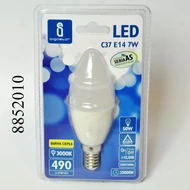 LED izzó 230V 7W, E14 270fok szórásszögű, melegfehér