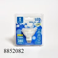 LED izzó 4W spot MR16 foglalattal  melegfehér, 2év garancia