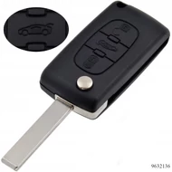 Távirányító kulcsház Citroen-Peugeot 3 gombos bicskakulcsos CI000006B B-típusú