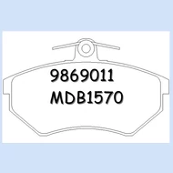 Fékbetét első VW MDB1570 UBP2016804 16.2mm U.30850 12-0287  PASSAT 1.9TDI  MDB1571 FDB774 05P613 357698151A 13046029572 RE13450-AF