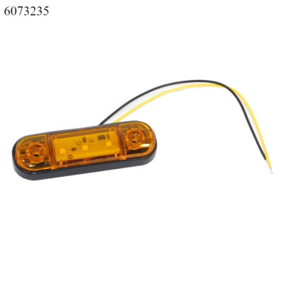 Szélességjelző LED-es sárga AE-113512B/Y 12-24V  lapos 84x24x12mm, lyt.59mm