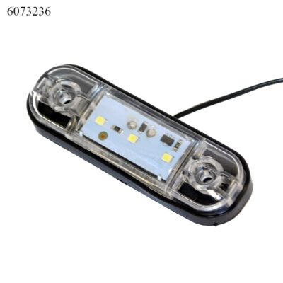 Szélességjelző LED-es fehér AE-113512B/W 12-24V  lapos 84x24x12mm, lyt.59mm