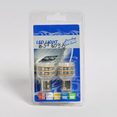 Izzó LED 12V kétfokozatú piros 27LED PÁR J-78098 (21/5W féklámpaizzó helyére)