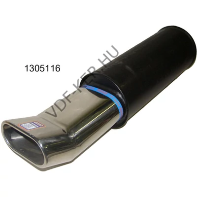 Kipufogó sport uni DTM 130x75mm-s   d=137mm, h=297mm, be=50mm