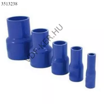 Tuningcső szűkítő kék 32-38mm 102mm szilikoncső H015550