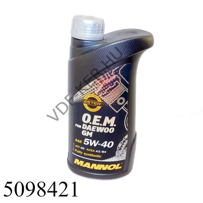Motorolaj GM-Daewoo 5W-40 1l Mannol 7711 SN/CF A3/B4 505.00 OPEL