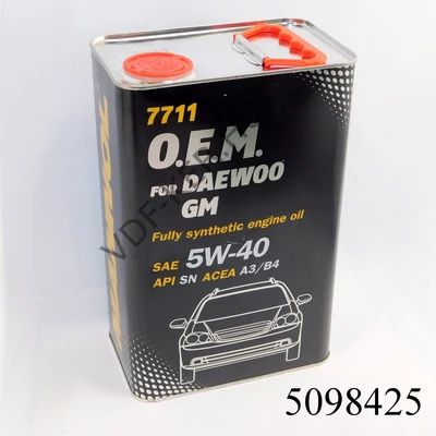 Motorolaj GM-Daewoo 5W-40 4l Mannol 7711 SN/CF A3/B4