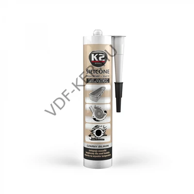 K2 szilikonos tömítőpaszta Black kartus, 300g,  fekete