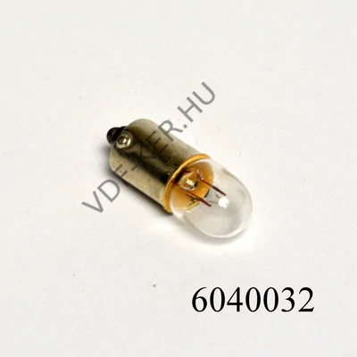 Izzó 12V 2W  nagy fémfoglalatos BA9 (mint a 4W!)