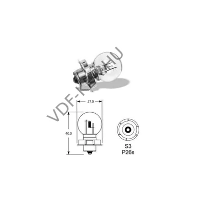 Izzó 12V 15W P26S 298SB motorkerékpár izzó 