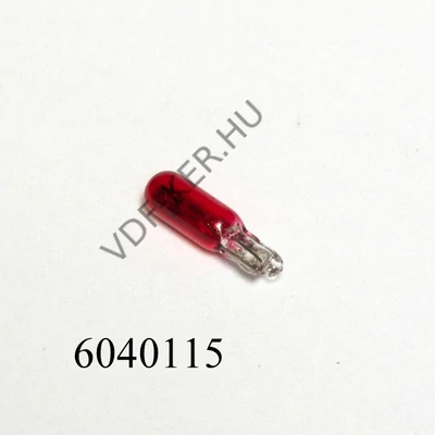 Izzó színes 12V 1.2W rizs piros 286R PAINT BULB T5 RED