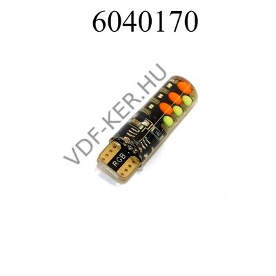 Izzó LED 12V T10 Színjátszó Távirányítós