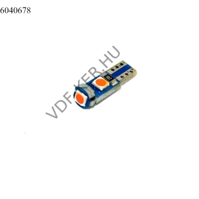 Izzó LED 12V 1.2W 3SMD piros  db-os RIZS!!! T5 műszerfal