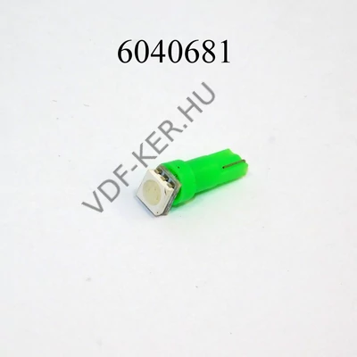 Izzó LED 12V zöld 1.2W 1SMD db-os rizs ! T5 műszerfal