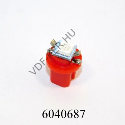 Izzó LED 12V műszerfalvilágításhoz foglalatos piros 1SMD ALT.2-B8.5/1SMD