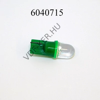 Izzó LED 12V T10 zöld lapos DB-os (5W)
