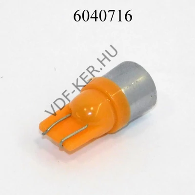 Izzó LED 12V T10  narancs SMD PÁR W2.1x9.5d (5W)