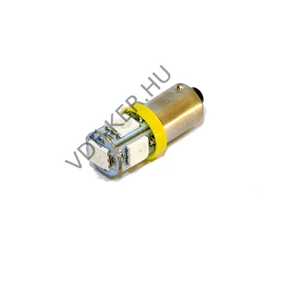 Izzó LED 12V 4W sárga DB-os BA9S