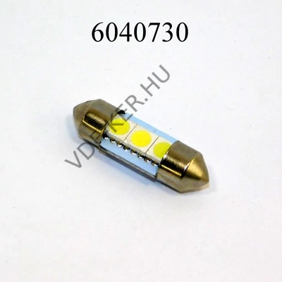 Izzó szofita LED 12V fehér 6SMD 31mm /db 6x5050 T11x31/SV8,5