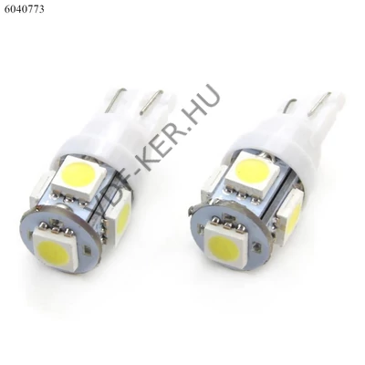 Izzó LED 12V T10 fehér 5SMD /db (5W foglalat nélküli helyett)