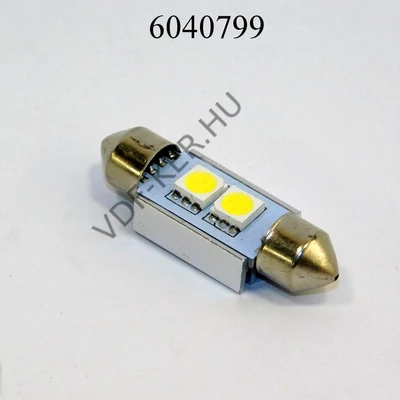 Izzó LED 12V szofita fehér 2SMD 36mm (CANBUS)