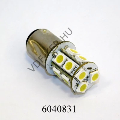 Izzó LED 12V BA15D 21/5W fehér 13SMD led 1157-54SMD /CSERESZNYE FOGL./