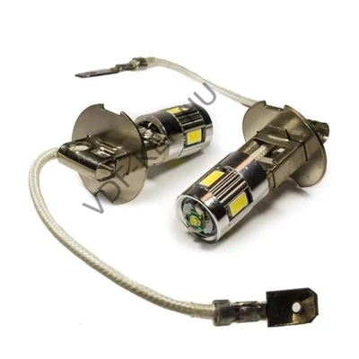 Izzó LED 12V H3 pár! 4x5630 + 3W - LED