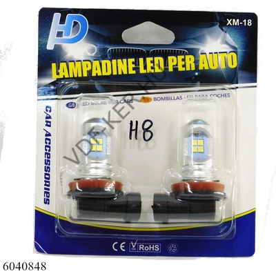 Izzó LED 12V H8 12smd PÁR! 10-30V 7.5W