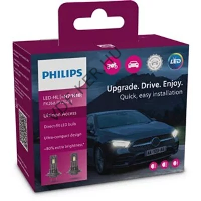 Izzó LED 12V H7/H18 16W 2db-s Philips PHI11972U2500CX 6000K 