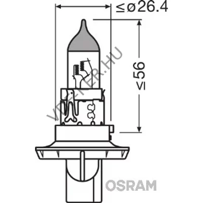Izzó 12V H13 60/55W PÁR Osram 9008