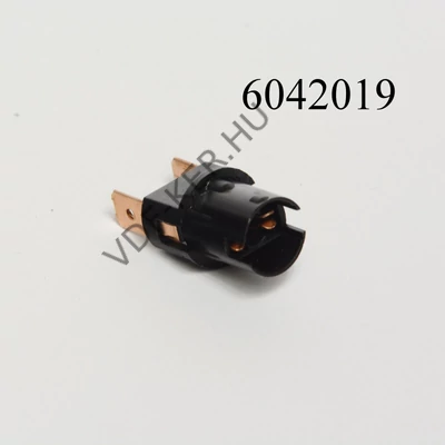 Izzófoglalat T10 (5W) foglalat nélküli izzóhoz, fekete, kicsi, 6.3mm csúszkás, oldalirányjelzőhöz