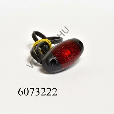 Szélességjelző LED-es bogár piros FT-025C 12-24V 73x34x19mm, lyt.58mm