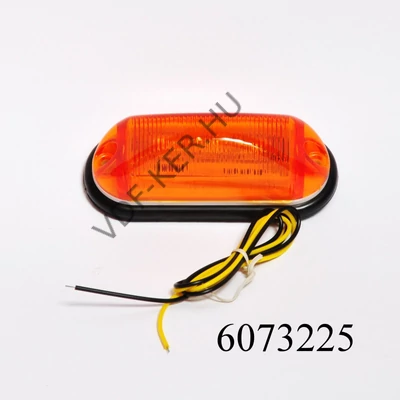 Szélességjelző LED-es ovál sárga 12/24V LA569Y 82x31x30mm, lyt.73mm