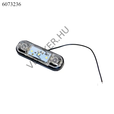 Szélességjelző LED-es fehér AE-113512B/W 12-24V  lapos 84x24x12mm, lyt.59mm