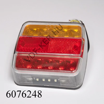 Utánfutó lámpatest LED-es 4funk. 12V hátsó kompl. kocka (MD-2-höz hasonló)