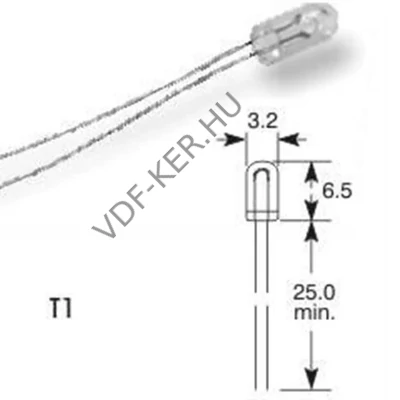 Izzó 12V Ø3mm forrasztható 856 ELTA