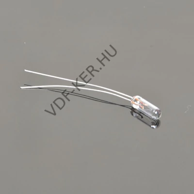 Izzó 12V 60mA 3.5mm üveg forrasztható  857 T1 3.5mmx7.5mm