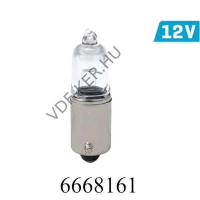 Izzó 12V 6W H6 68161 foglalatos halogén  BA9s