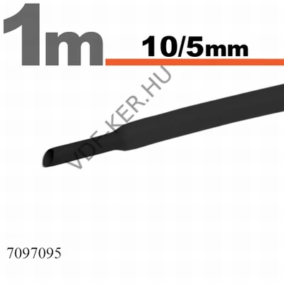 Zsugorcső 10-5 fekete 1m-s 11023F