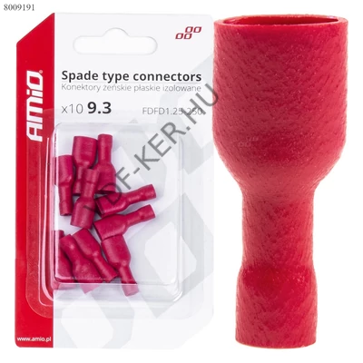 Kábelsaru csúszó 6.3mm mama 10db-s, szigetelt, sima FDFD1.25-250 10A