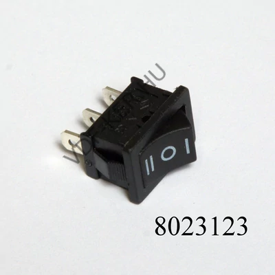 Kapcsoló billenő szögl. kicsi fekete 3állású 250V 6A 09084 BC-0205