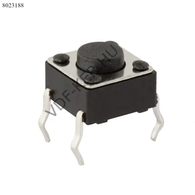 Mikrokapcsoló beforrasztós 4lábú  0.05A-12V téglalap 09002 6x6x4.3mm