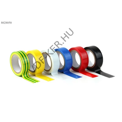 Szigetelőszalag 6db-s színes 15mmx5m 02609